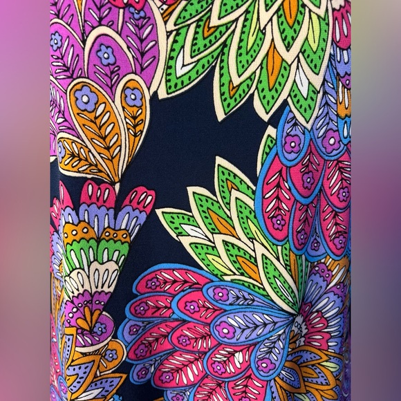 New ivy lane stainmart multicolor flower & Leaf sundress Sz L - Picture 4 of 9